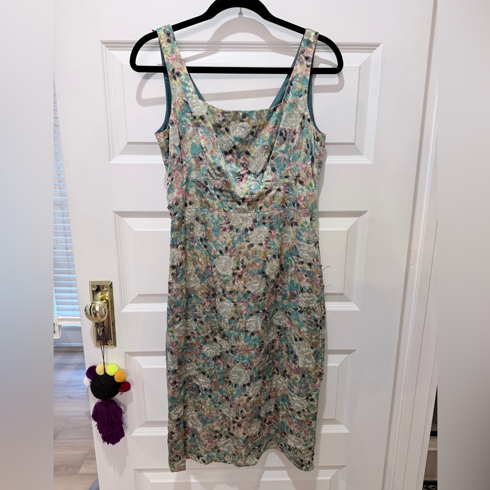 Nanette Lepore Silk beaded Pastel Multicolor Midi Dress
